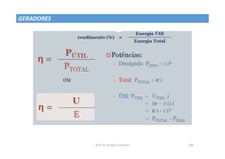 Prof. Dr. Giuliano Estevam 205
GERADORES
 