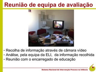 Reunião de equipa de avaliação




- Recolha de informação através de câmara vídeo
- Análise, pela equipa da ELI, da informação recolhida
- Reunião com o encarregado de educação
 