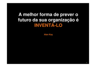Copyright © ELO Group 2012 - Confidencial
A melhor forma de prever o
futuro da sua organização é
INVENTÁ-LO
Alan Kay
51
 