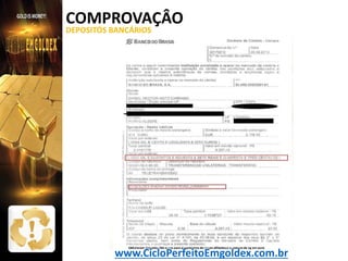 COMPROVAÇÂO
DEPOSITÓS BANCÁRIOS

www.CicloPerfeitoEmgoldex.com.br

 
