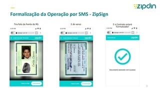 —
Formalização da Operação por SMS - ZipSign
Tira foto da frente do RG E do verso E o Contrato estará
Formalizado!
12
 