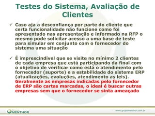 Por que utilizar uma consultoria para um projeto ERP?Especialistas com conhecimentos adquiridos de experiências acumuladas em diversos trabalhos realizados em diferentes clientes e segmentos