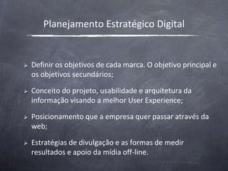 Planejamento Estratégico Digital;