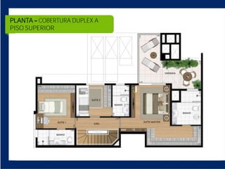 PLANTA COBERTURA DUPLEX A
PISO SUPERIOR
 
