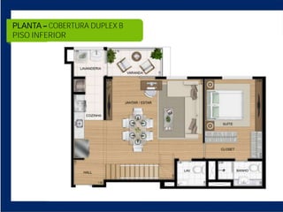 PLANTA COBERTURA DUPLEX B
PISO INFERIOR
 