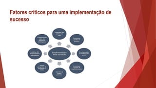 Fatores críticos para uma implementação de
sucesso
 