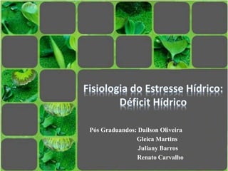 Pós Graduandos: Dailson Oliveira
Gleica Martins
Juliany Barros
Renato Carvalho
 