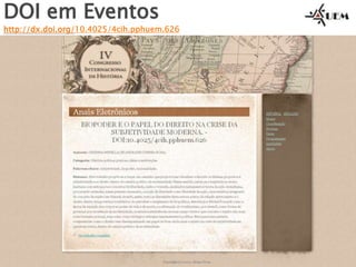 CrossRef/DOI/importância