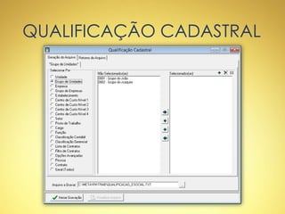 QUALIFICAÇÃO CADASTRAL
 