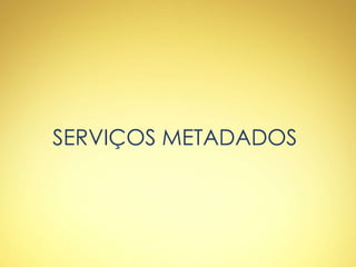 SERVIÇOS METADADOS
 