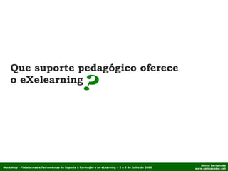 Que suporte pedagógico oferece o eXelearning ? 