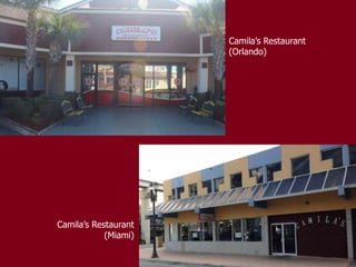 Camila’s Restaurant
(Orlando)
Camila’s Restaurant
(Miami)
 