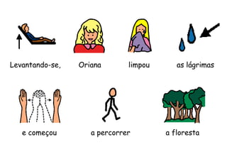 Oriana
e começou a floresta
Levantando-se, limpou as lágrimas
a percorrer
 