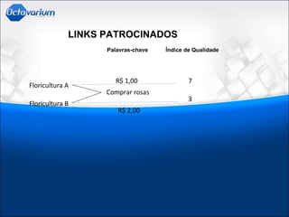 Palavras-chave
LINKS PATROCINADOS
Índice de Qualidade
Floricultura A
Floricultura B
Comprar rosas
7
3
R$ 1,00
R$ 2,00
 