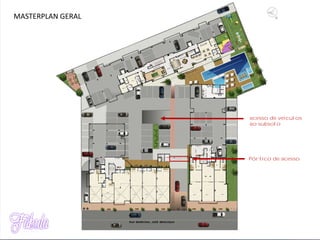 acesso de veículos
ao subsolo
Pórtico de acesso
MASTERPLAN GERAL
 