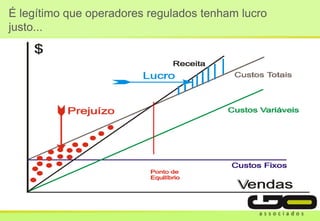É legítimo que operadores regulados tenham lucro
justo...
 