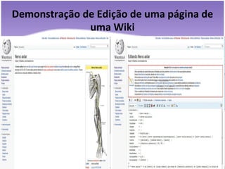 Demonstração de Edição de uma página de uma Wiki 