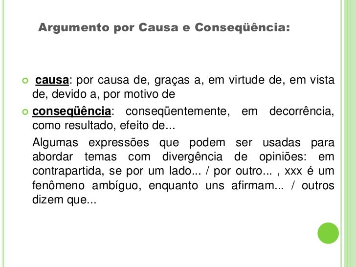 O Que É Argumento De Causa E Consequência Exemplos? - Você Pergunta