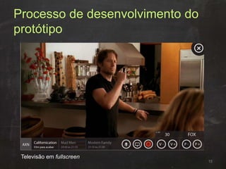 Processo de desenvolvimento do
protótipo
15
Televisão em fullscreen
 