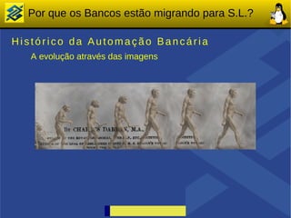 Por que os Bancos estão migrando para S.L.?

Histórico da Automação Bancária
   A evolução através das imagens
 