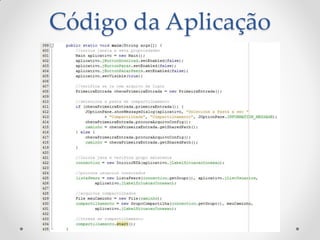 Código da Aplicação
 