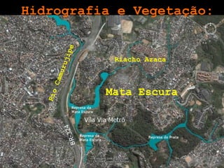 Hidrografia e Vegetação:   Mata Escura   Riacho Azaca   Rio Camurujipe   