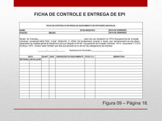 Figura 09 – Página 18.
FICHA DE CONTROLE E ENTREGA DE EPI
 