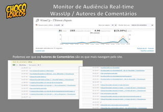 Podemos ver que os Autores de Comentários são os que mais navegam pelo site.
 