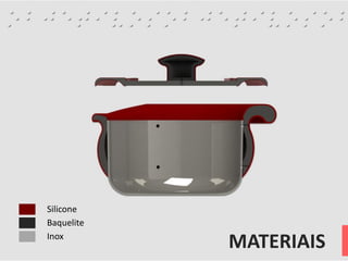 MATERIAIS
Silicone
Baquelite
Inox
 