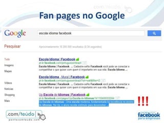 Fan pages no Google
 