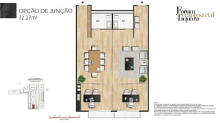 OPÇÃO DE JUNÇÃO
72,27m²
 