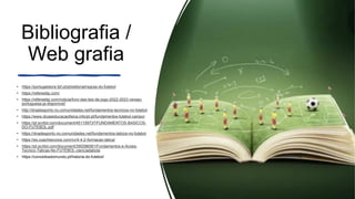 Bibliografia /
Web grafia
• https://portugalstore.fpf.pt/pt/editorial/regras-do-futebol
• https://refereetip.com/
• https://refereetip.com/noticia/livro-das-leis-de-jogo-2022-2023-versao-
portuguesa-ja-disponivel/
• http://dnadesporto.no.comunidades.net/fundamentos-tecnicos-no-futebol
• https://www.dicaseducacaofisica.info/pt-pt/fundamentos-futebol-campo/
• https://pt.scribd.com/document/451159737/FUNDAMENTOS-BASICOS-
DO-FUTEBOL-pdf
• https://dnadesporto.no.comunidades.net/fundamentos-taticos-no-futebol
• https://es.coachesvoice.com/cv/4-4-2-formacao-tatica/
• https://pt.scribd.com/document/390296081/Fundamentos-e-Acoes-
Tecnico-Taticas-No-FUTEBOL-cienciadabola
• https://conceitosdomundo.pt/historia-do-futebol/
 