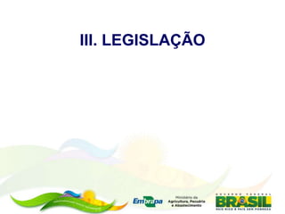 III. LEGISLAÇÃO
 