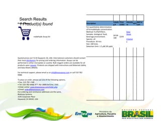 Product Name Description
Catalo
g #
Price
(USD)
Literatu
re
QTY
Add to
Cart
QuantiChrom™ Formaldehyde Assay Kit
For quantitative determination
of formaldehyde concentration.
Method: FL370/470nm.
Samples: biological, food,
beverage,environment.
Species: all.
Procedure: 30 min.
Size: 100 tests.
Detection limit: 1.5 μM (45 ppb).
DFOR-
100
$259
Data
Sheet
Citation
s
Quoted prices are F.O.B Hayward, CA, USA. International customers should contact
their local distributors for pricing and ordering information. Assays can be
performed in either microplate or cuvette. Bulk reagent orders are available for all
products upon request. Products are shipped with Instructions and Materials Safety
and Data Sheets (MSDS).
For technical support, please email us at info@bioassaysys.com or call 510-782-
9988.
To place an order, please use one of the following options,
• Fax: 510-782-1588
• Tel: 510-782-9988, 877-782-3888 (toll free, USA)
• Order online: www.bioassaysys.com/order.php
• Email: order@bioassaysys.com
Our ordering and remittance addresses are the same,
BioAssay Systems
3191 Corporate Place
Hayward, CA 94545. USA
Search Results
1 Product(s) found
1
 