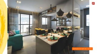 Ilustração do apto de 1 quarto 
 