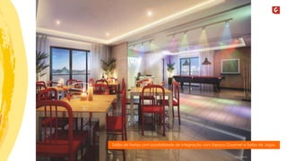 Salão de Festas com possibilidade de integração com Espaço Gourmet e Salão de Jogos 
 