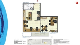 A decoração, os mobiliários, os acessórios são mera sugestão. 
As medidas apresentadas na planta são de eixo a eixo de parede e poderão sofrer alteração de 5%. 
Acabamentos conforme memorial descritivo. 
As esquadrias poderão sofrer alterações. 
As cores dos materiais apresentados nesta planta poderão sofrer alterações. 
Esta planta poderá sofrer alterações, variações nos pilares estruturais, shafts de instalações, 
enchimentos, ou decorrentes de atendimento das posturas municipais, federais, concessionárias e do 
local. 
A localização das evaporadoras e condensadoras de ar split poderão sofrer alteração. 
A área total indicada na planta é privativa, ou seja, tomada pelas linhas externas da fachada e das 
divisas com áreas comuns e pelo eixo das paredes divisórias entre unidades, conforme descrito na 
NBR 12.721 ABNT. 
Esta planta representa a coluna 10 do 2º ao 8º pavimento do Ed. Work Tower, sendo a coluna 09 do 2º 
ao 8º pavimento espelhada. 
 