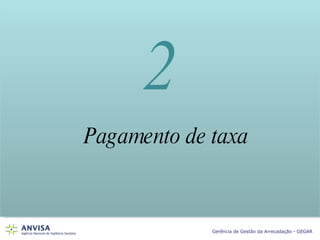 Pagamento de taxa 2 