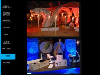 EVENTOS
CORPORATIVOS
PROJETOS
ESPECIAIS
MARKETING
PROMOCIONAL
HOTELARIA

LAZER

STAFF E
LOGÍSTICA
CENOGRAFIA

CASES

CONTATOS

 