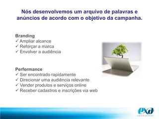 Ipsun Loren AmetNós desenvolvemos um arquivo de palavras e anúncios de acordo com o objetivo da campanha.Branding Ampliar alcance