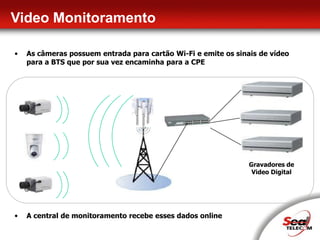 VideoconferênciaGateway e MCU RADVISIONInfraestrutura de vídeo e ferramentasparacomunicação visual unificada via IP. Possibilita a criação de comunicações de vídeos bi-direcionais e interativos e conectividade entre as redes ISDN e IP .Essas aplicações trazem entre outros benefícios aumento de tráfego e de receita com a utilização de portais interativos de vídeo para redes convergentes fixas e móveis. RADVISION ScopiaMobileSoftware para conferências permite moderação de participantes, controle da conferência, alteração de layout , convidar participantesRADVISION Scopia XT1000O SCOPIA XT1000 apresentaimagensem  full HD (1080p 30fps),  câmera PTZ com zoom ótico de até10x onde é possívelverdetalhes e teracessoaogrupointeiroemumasala.Umacâmeraadicional 1080p pode ser usadaseparadamente via video stream para um visual completo. 