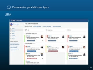 JIRA
Ferramentas para Métodos Ágeis
22
 