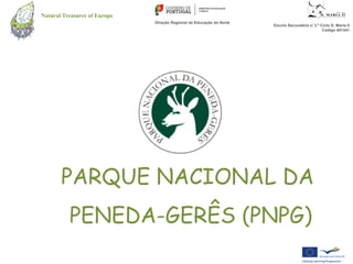 Natural Treasures of Europe
                              Direção Regional de Educação do Norte
                                                                      Escola Secundária c/ 3.º Ciclo D. Maria II
                                                                                                Código 401341




       PARQUE NACIONAL DA
          PENEDA-GERÊS (PNPG)
 