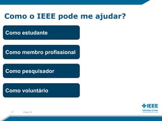 Como o IEEE pode me ajudar?

Como estudante


Como membro profissional


Como pesquisador


Como voluntário


 17   2-Apr-12
 