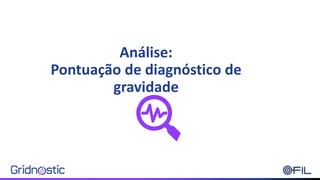 Análise:
Pontuação de diagnóstico de
gravidade
 