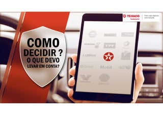 COMO
DECIDIR ?
O QUE DEVO
LEVAR EM CONTA?
 