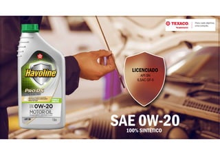 LICENCIADO
API SN
ILSAC GF-5
SAE 0W-20100% SINTÉTICO
 