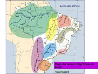 Mapa das bacias hidrgráficas do Brasil 