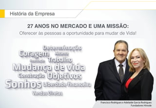 27 ANOS NO MERCADO E UMA MISSÃO:
Oferecer às pessoas a oportunidade para mudar de Vida!
 