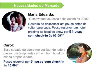 se adaptam às necessidades dos seus
hóspedes e
Ricardo, Júlia, Maria Eduarda, Carol
e outras milhares de pessoas estão esperando seu
hotel abrir as portas para novas possibilidades.
 